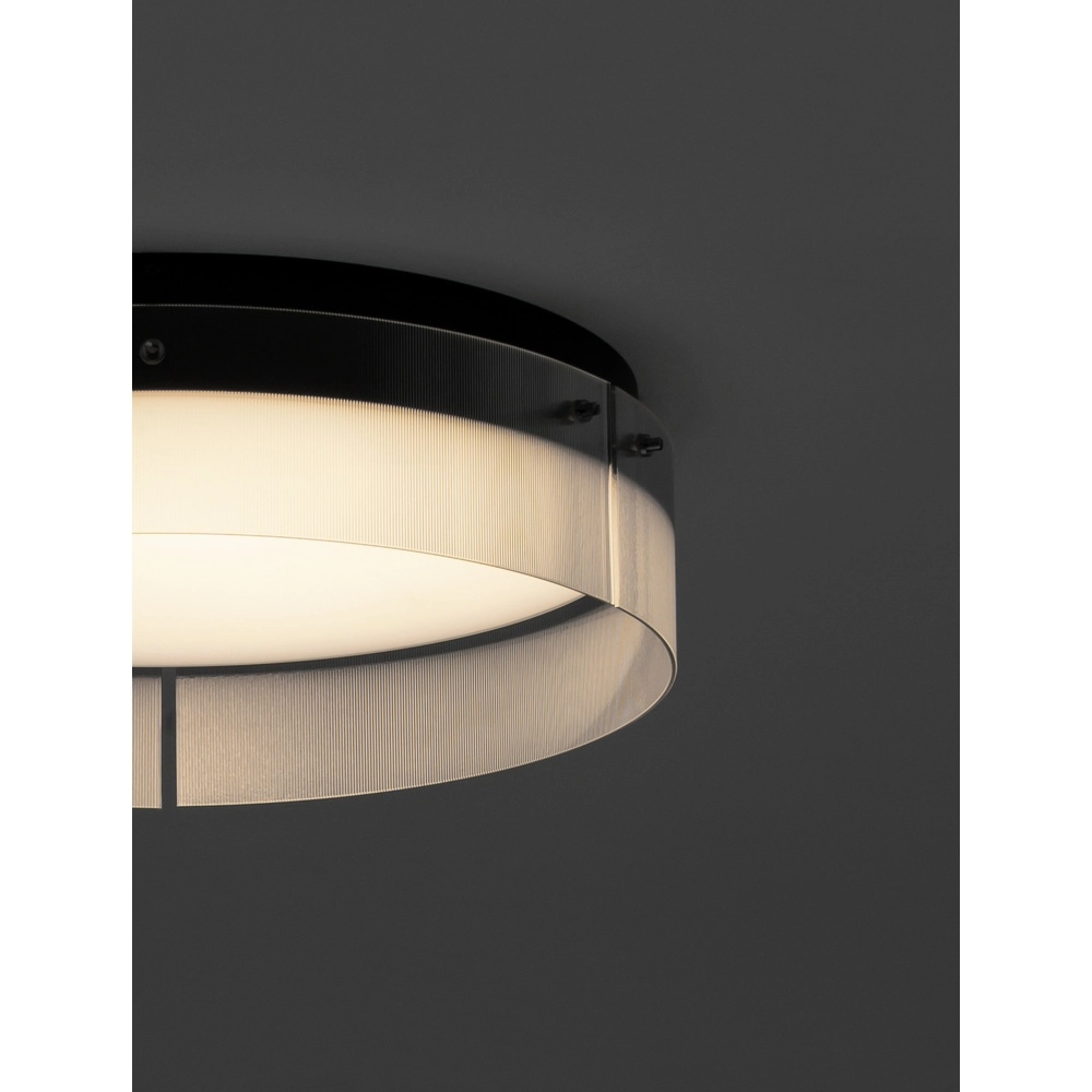Design-Deckenleuchte Pauline schwarz mit Glas Ø 55cm Lyora 5212017445407