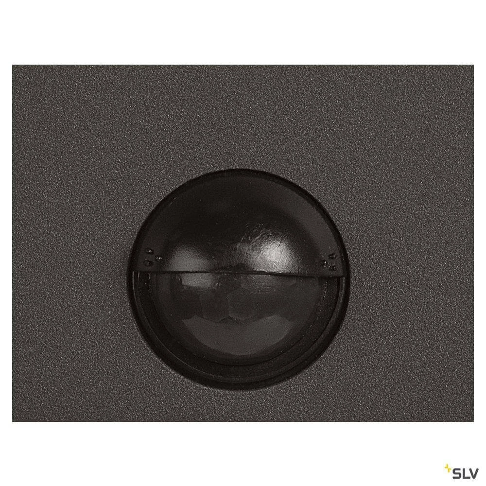 Anthrazitfarbene Außenlampe Grafit mit Sensorquadrat SLV 4024163262705