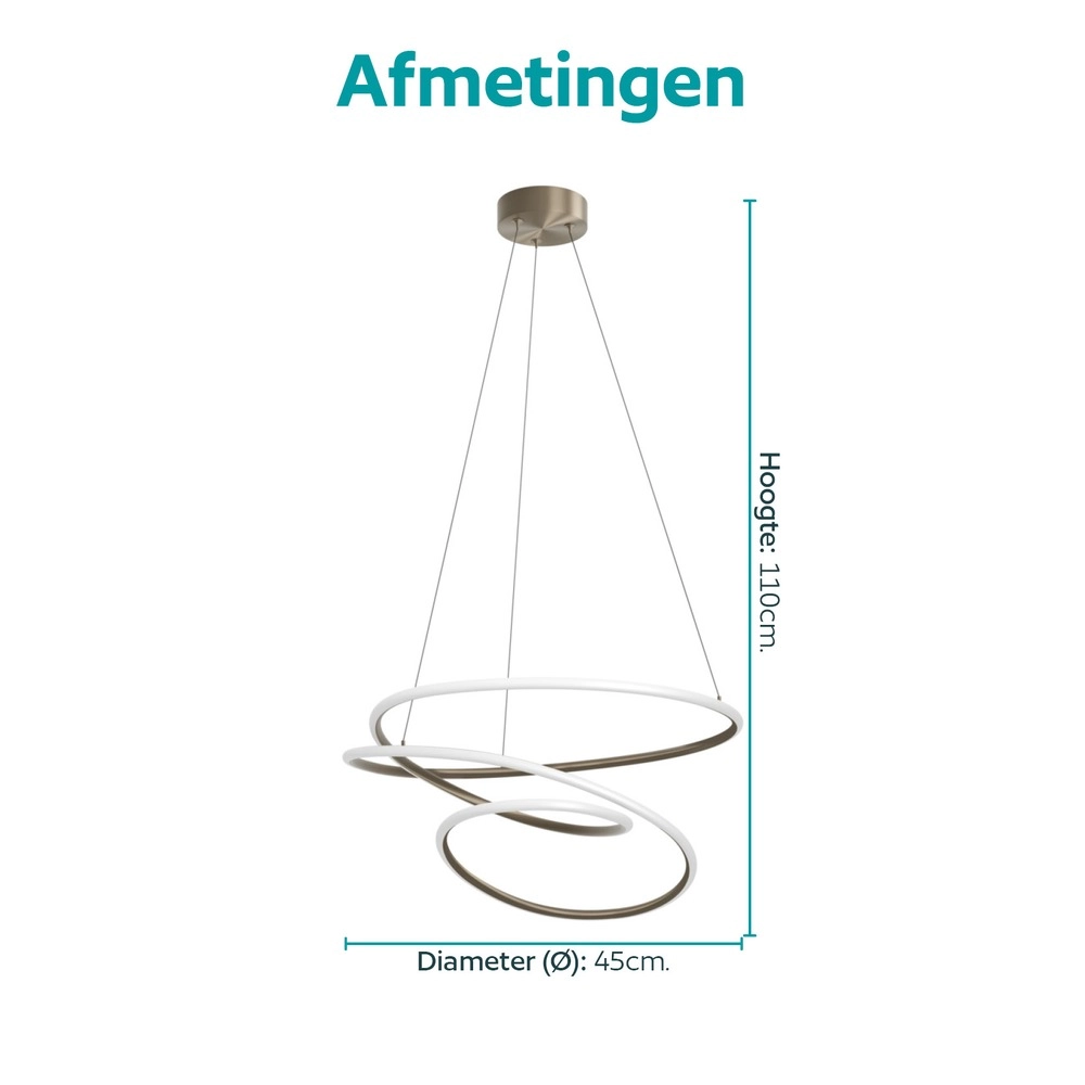 Moderne Pendellampe Racale Ø 58 cm Bronze Eglo 9008606391400