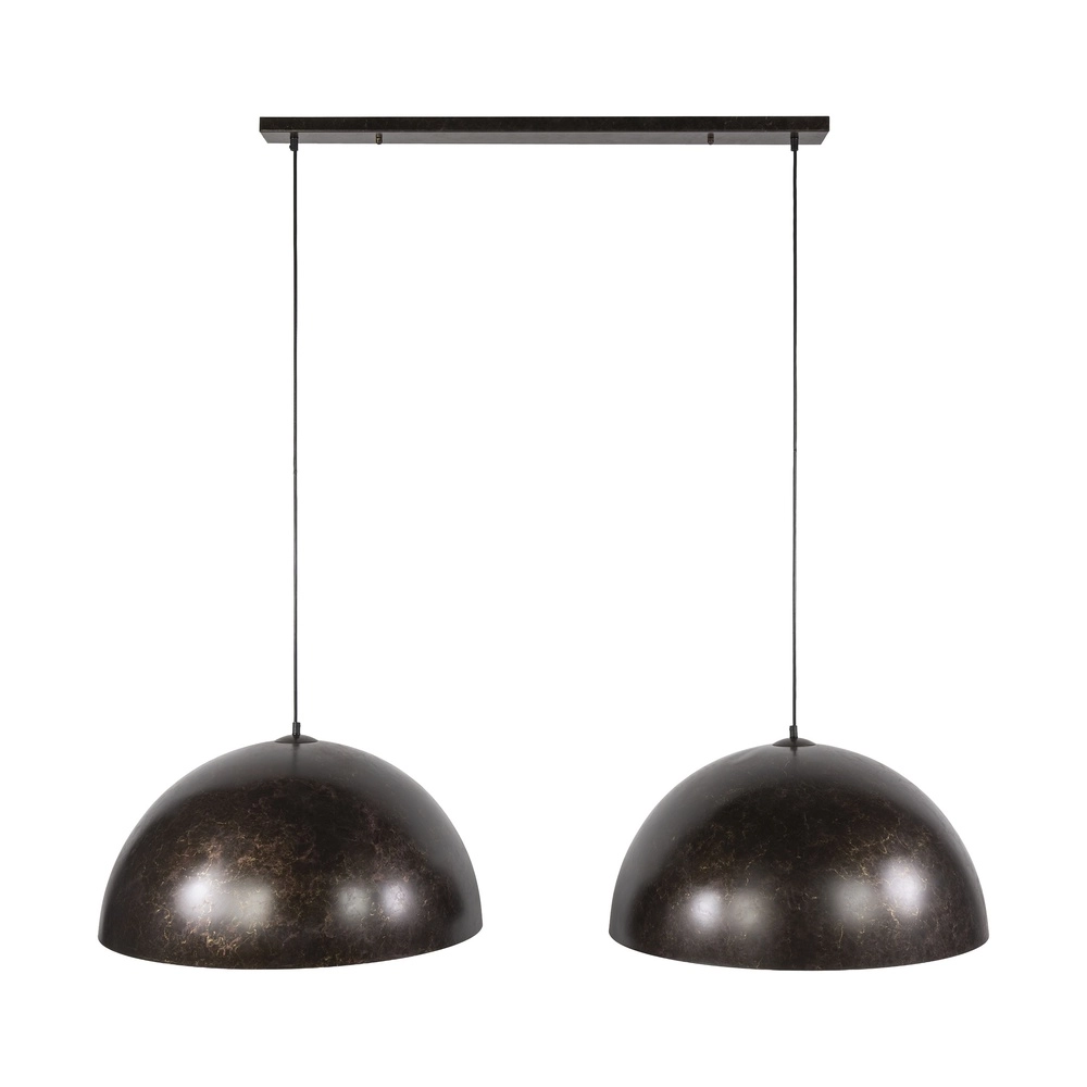 Industrie-Pendellampe Dome 2x Ø 60 cm – Stadtbraun Lyora 8716803512573