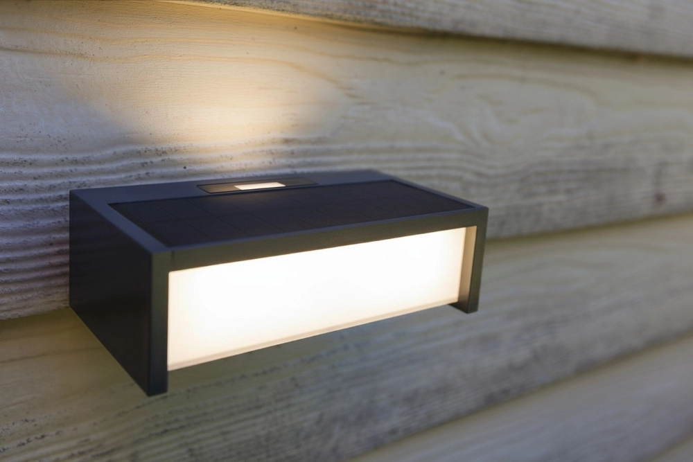Moderne Wandlampe Telis Grau mit Solar Lutec 6939412018133