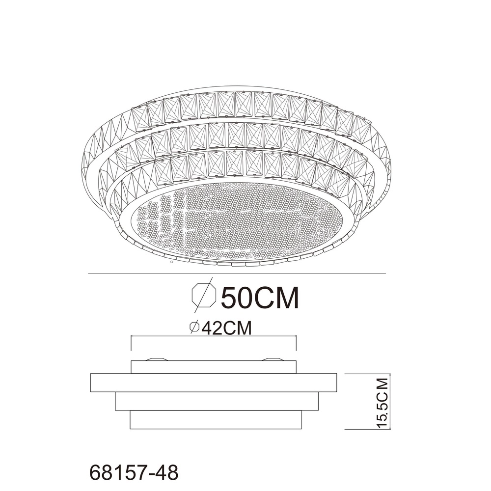 Deckenlampe Klara Ø 50cm Chrom Globo 9007371459087