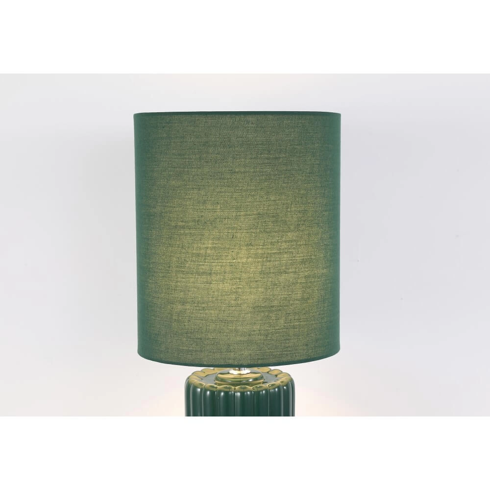 Grüne Tischlampe Groove Keramik Searchlight 5053423274058