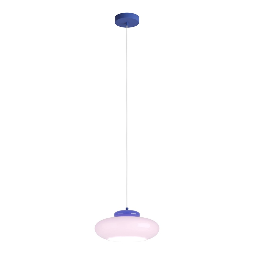 Design-Pendellampe Berardelli Rosa mit blauem Ø 32 cm