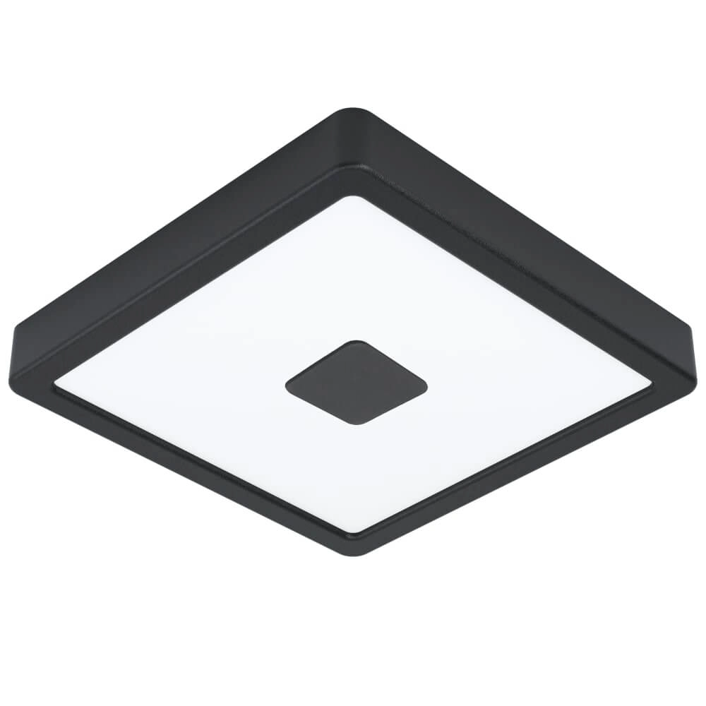Quadratische Deckenleuchte Iphias 2 IP44 schwarz