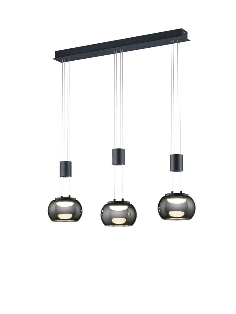 Design-Hängelampe Madison Schwarz – 3-Licht Trio 4017807542172