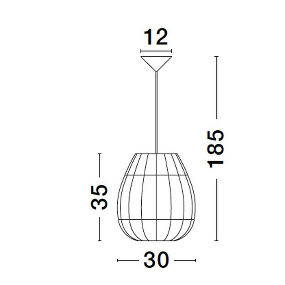 Rattan Pendelleuchte Marlo Ø 30cm Lyora 5212017438805