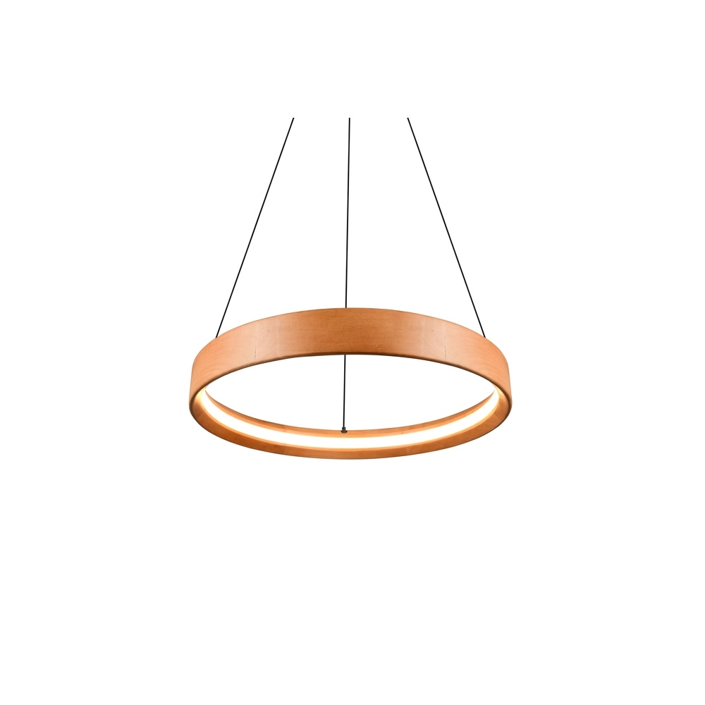 Design-Pendelleuchte Lynwood Holz Ø 50cm Trio 4017807662269