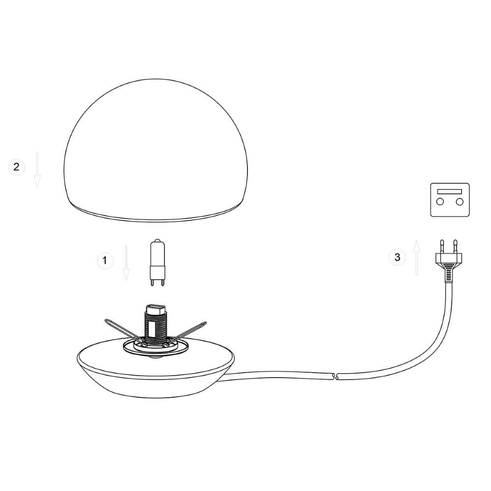 Tischlampe Ancilla 17 cm metallic-grau Steinhauer 8712746114331