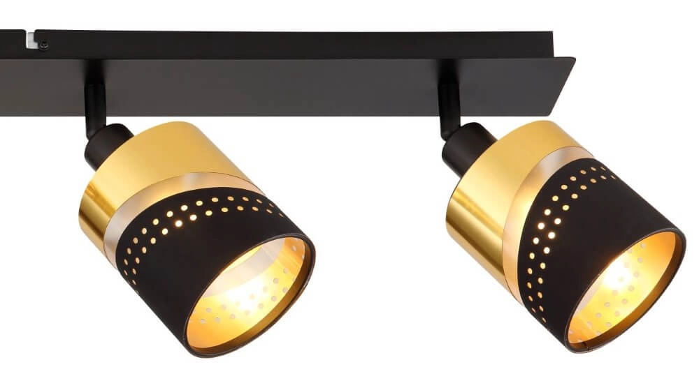 4-flammiger Deckenstrahler Or schwarz mit gold Globo 9007371455706