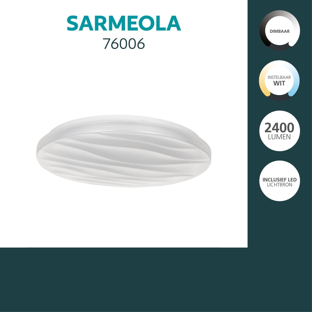 Weißes Deckenlicht Sarmeola Ø 39cm Eglo 9008606391905