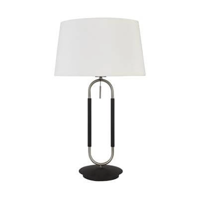 Tischlampe Jazz Schwarz mit Metallic-Grau Searchlight 5053423193069