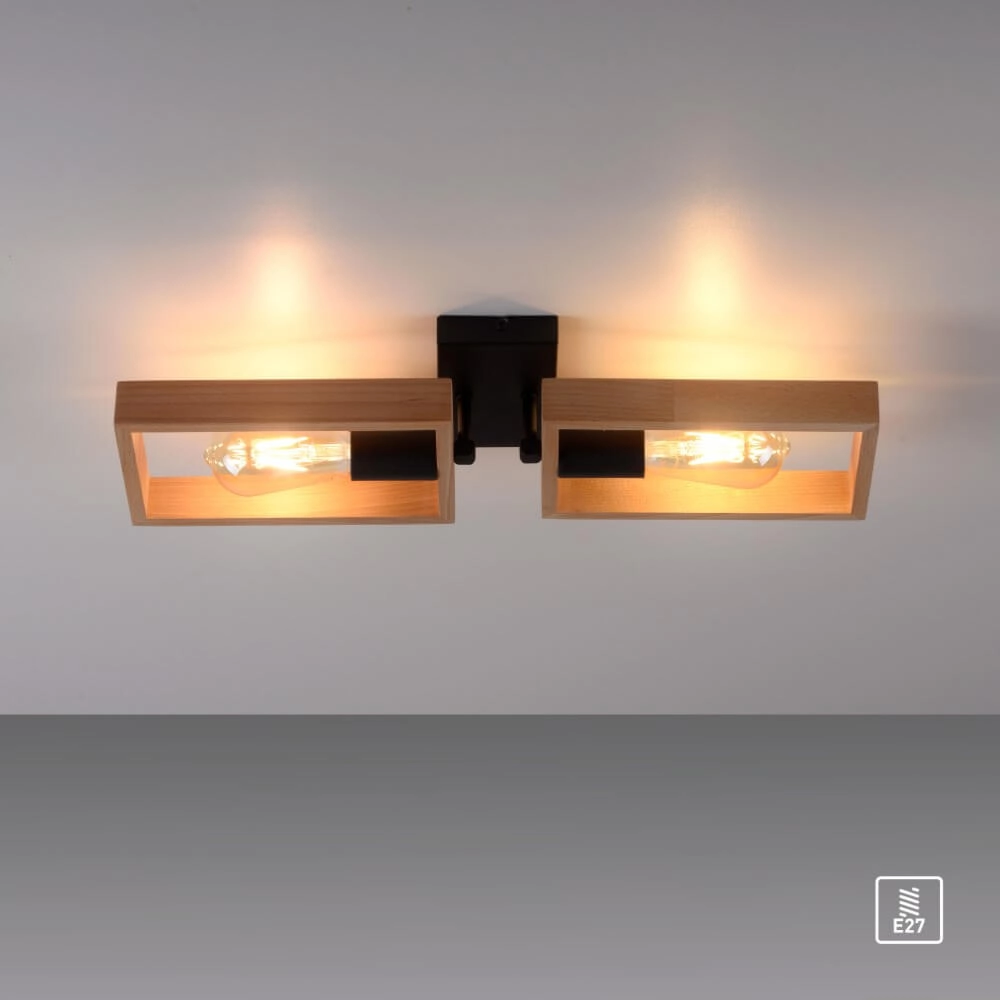 Ländliche Deckenleuchte Franky 2-flammig Just Light 4043689983116