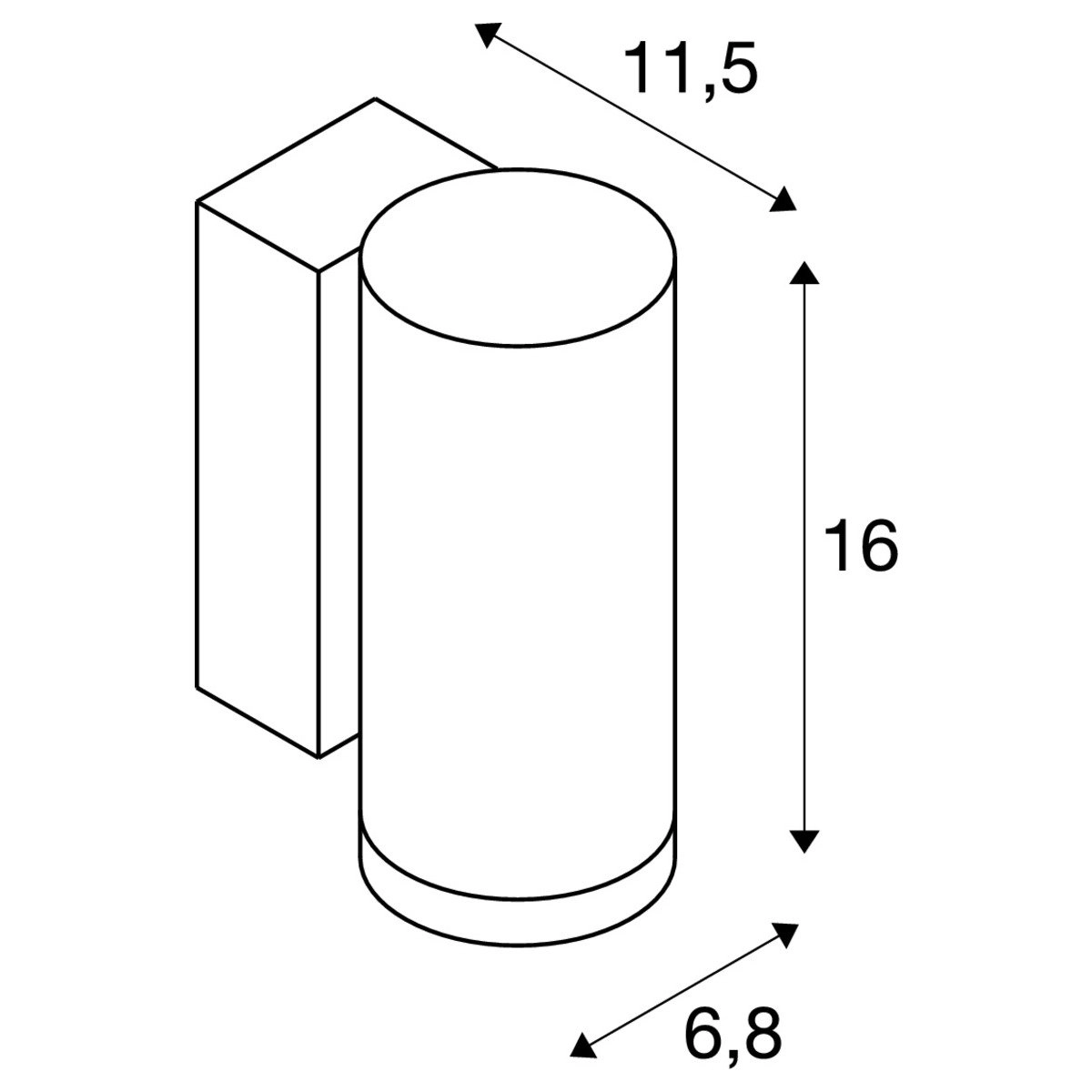Wandleuchte Enola Round S SLV 4024163235792