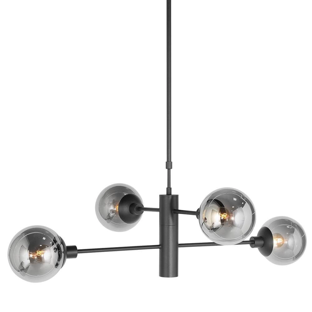 Design-Pendelleuchte Constellation schwarz mit Rauchglas Steinhauer 8712746173031