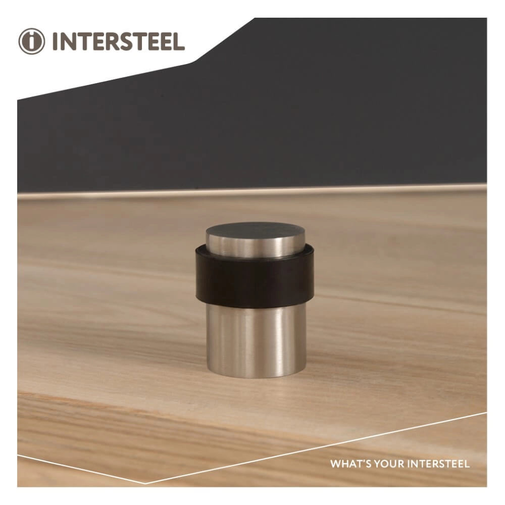 Türstopper Stelo Bodenmontage Edelstahl mit Ring Intersteel 8714186053447