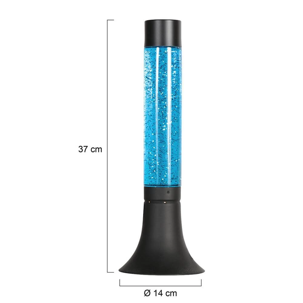 Lavalampe Volcan schwarz mit blau Steinhauer 8712746177671