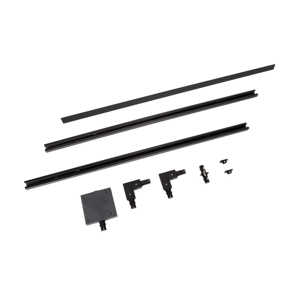 Starter-Set für Schienenbeleuchtung Track Einphasenschwarz