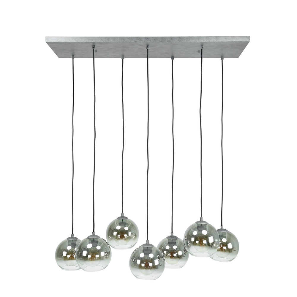 7L Pendellampe Bubble mit silbernem, verblassendem Glas Lyora 8716803511231