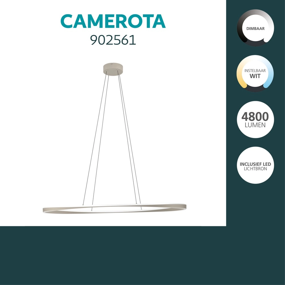 Design-Pendellampe Camerota Sandbraunes Oval Eglo 9008606391370