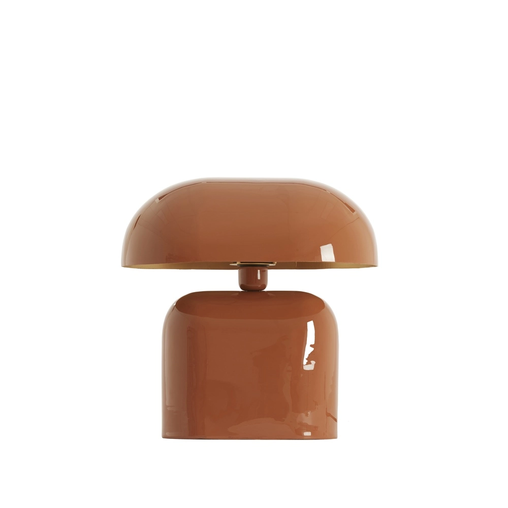 Tischlampe Todd Oval – glänzend dunkelorange