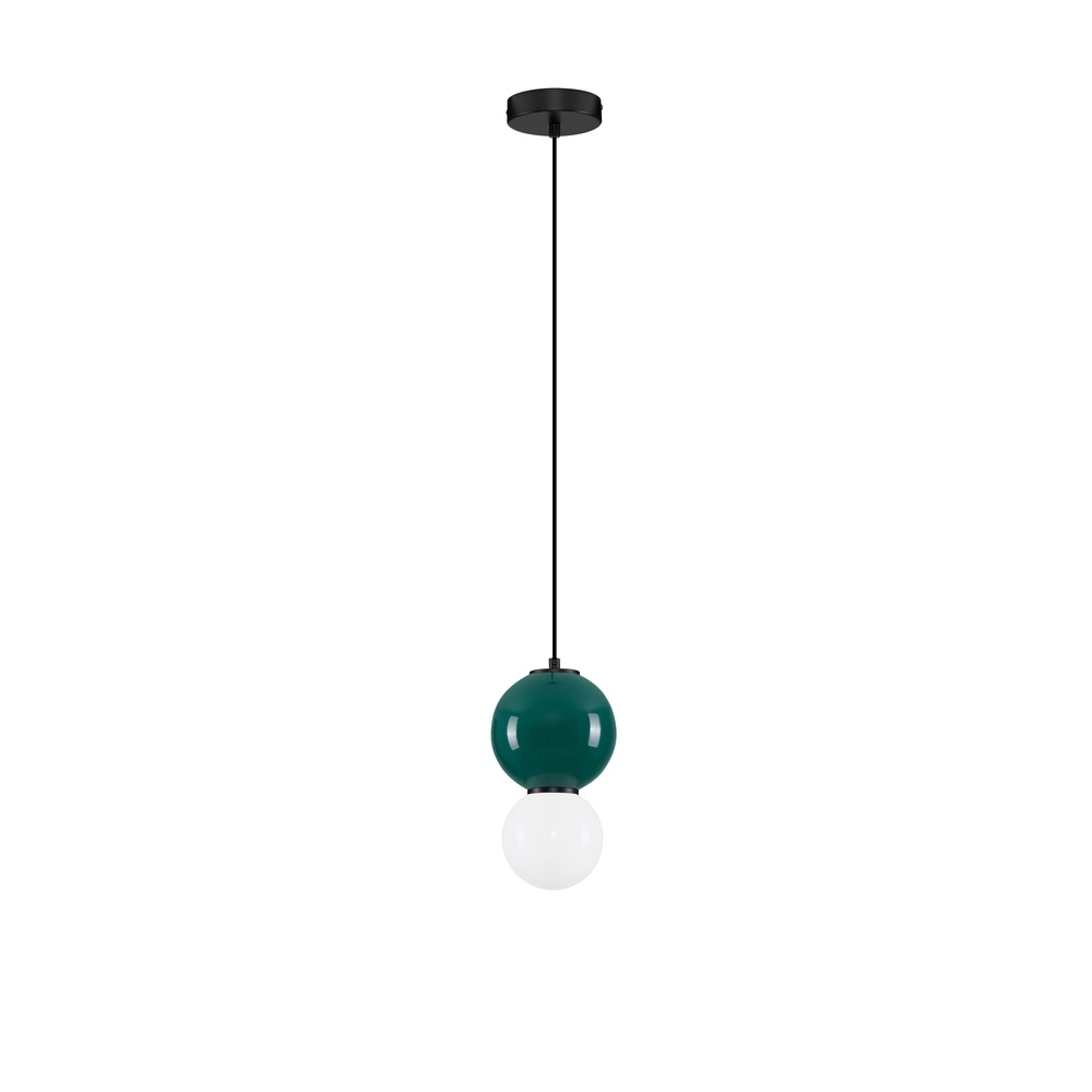 Pendelleuchte Noesis Ø 15cm grün mit weiß
