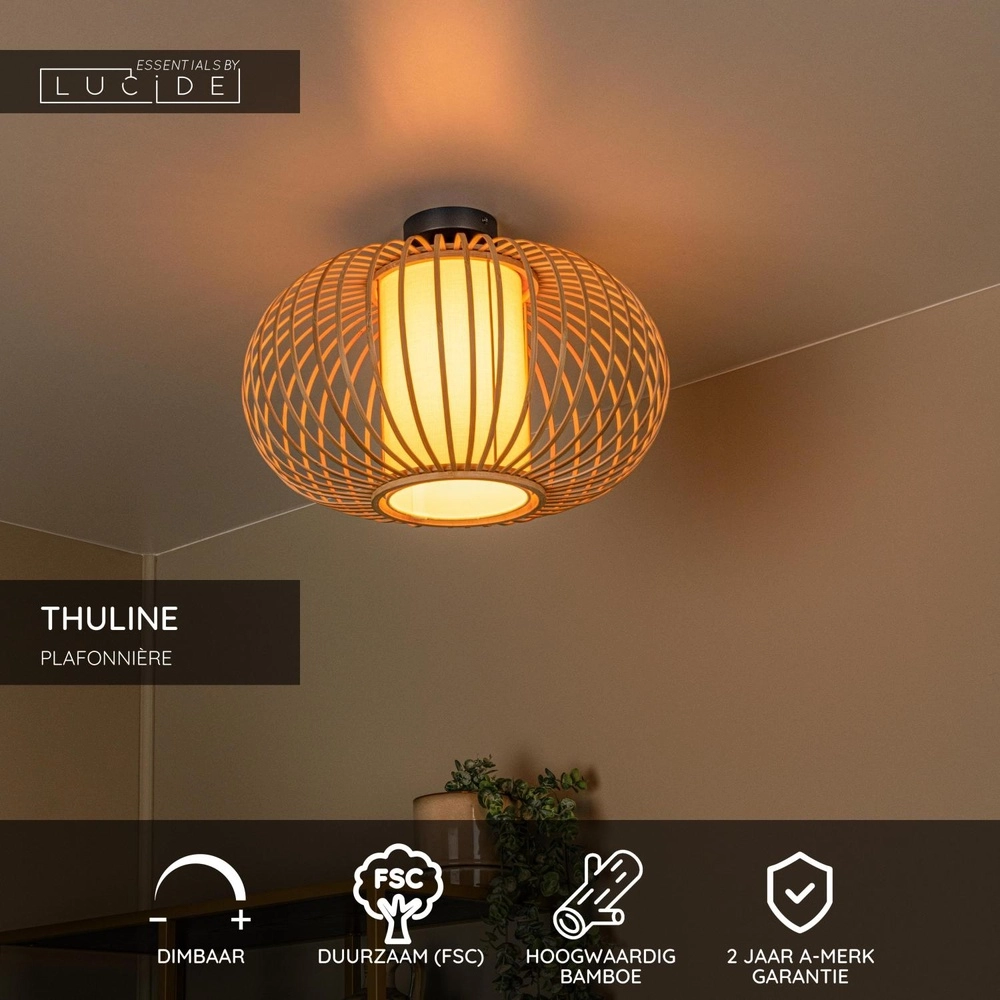 Deckenlampe Thuline Holzoptik Lucide 5411212051769