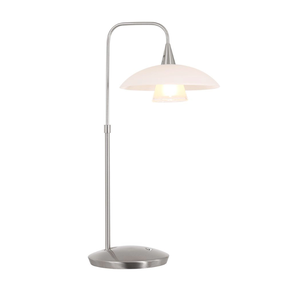 Tischlampe Tallerken Metallgrau Steinhauer 8712746132021