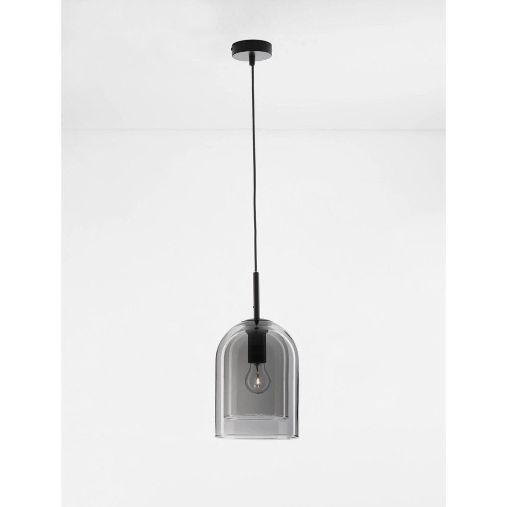Pendelleuchte Velor Single Schwarz