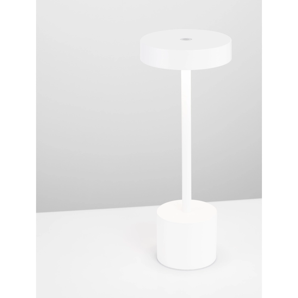 Design-Tischleuchte Fumo Wiederaufladbar Weiß Lyora 5212017434746