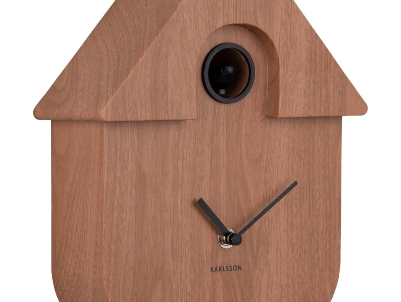 Wanduhr Modern Cuckoo dunkles Holz Karlsson 8714302734175