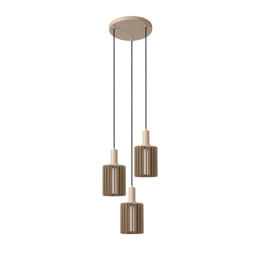 3-Licht Pendellampe Lambres taupe