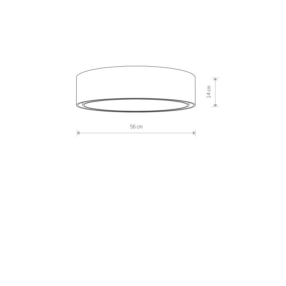 Weiße Deckenleuchte Mist Ø 56cm Lyora 5903139894395