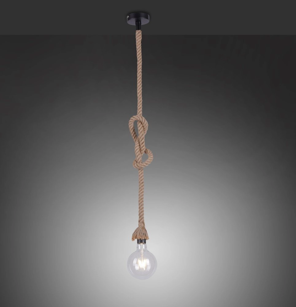 Seillampe Rope schwarz mit braun Just Light 4043689963118