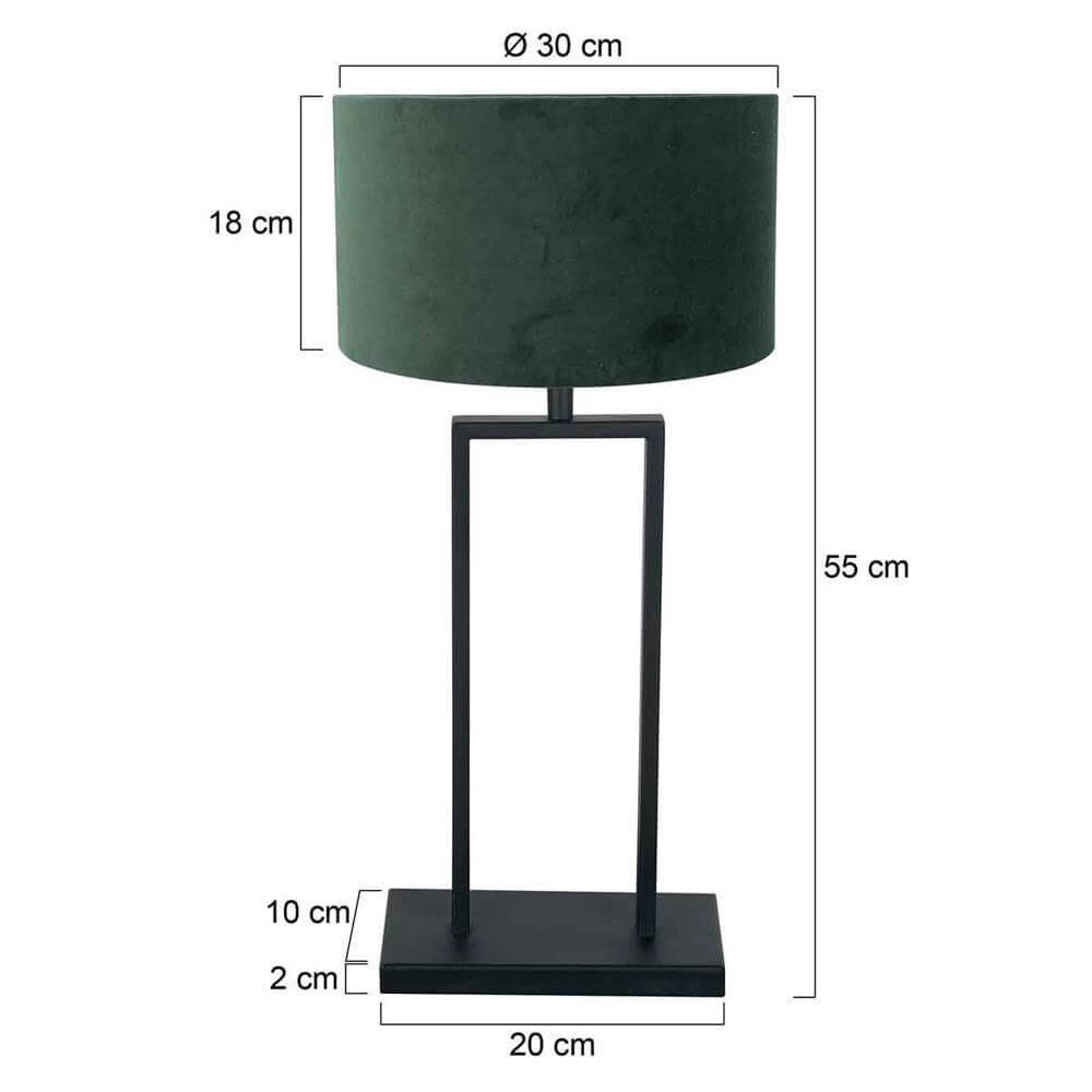 Tischleuchte 55cm Stang mit grüner Kapuze Steinhauer 8712746173994