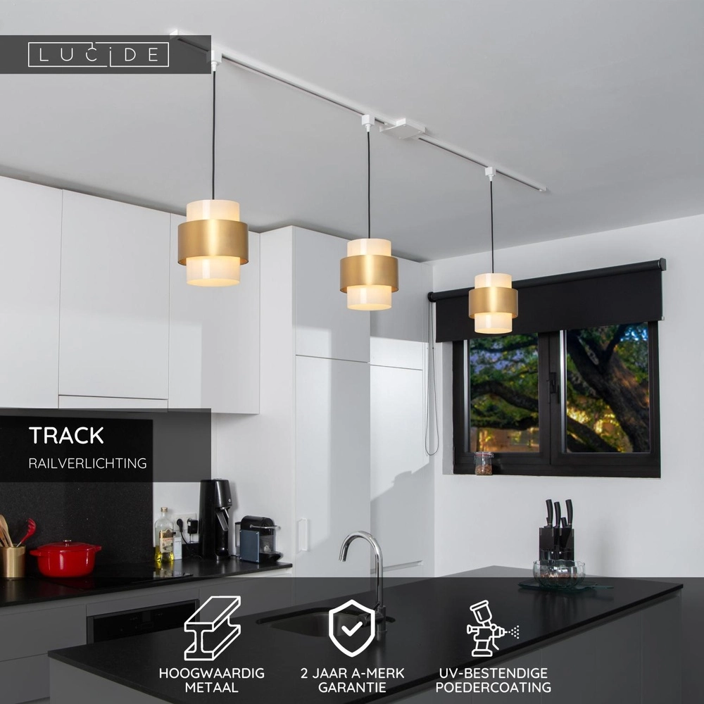 Adapter für Schienen-Pendellampen Track Einphasenweiß Lucide 5411212093868
