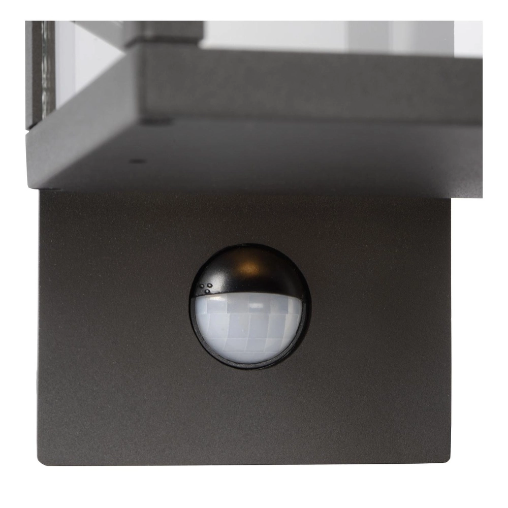 Entwurfswandlampe Clairette Anthrazit mit Bewegungsmelder Lucide 5411212281104