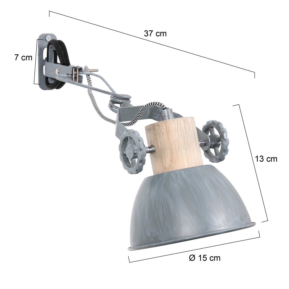 Klemmstelle Gearwood Zinkgrau mit Holz Steinhauer 8712746133776
