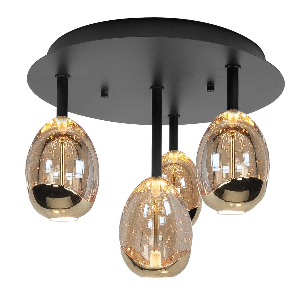 Deckenlampe Golden Egg schwarz 2-flammig
