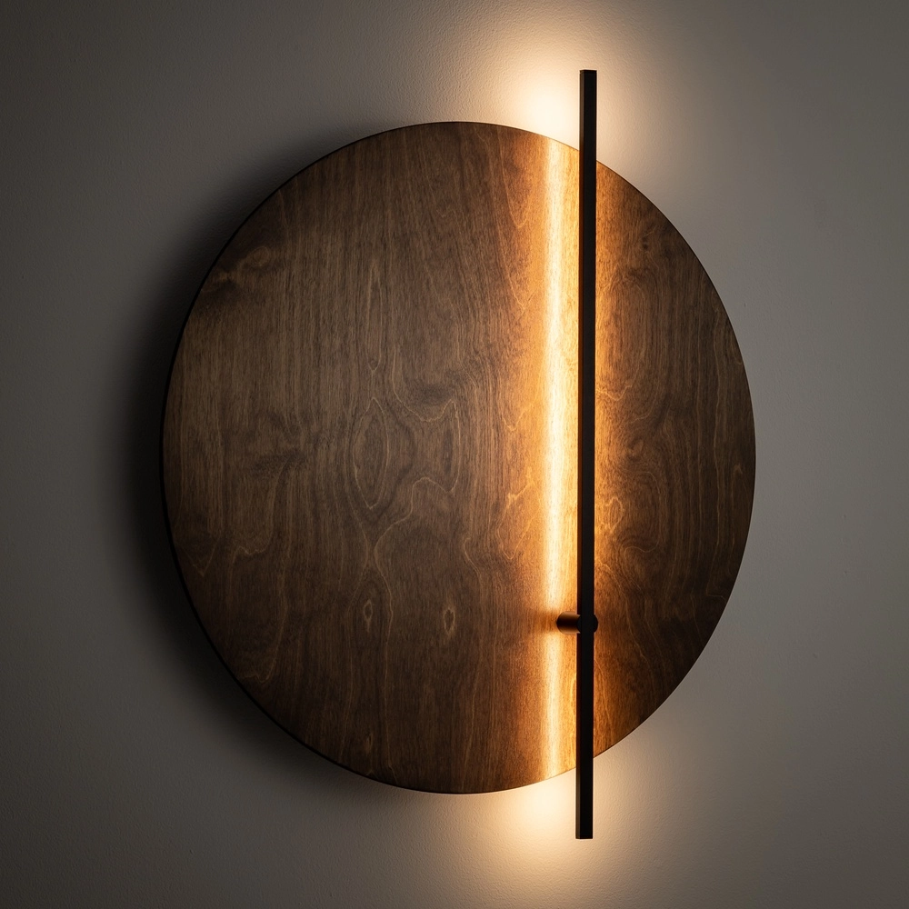 Holzwandlampe Sunset Led Ø 50cm Lyora 5903139114325