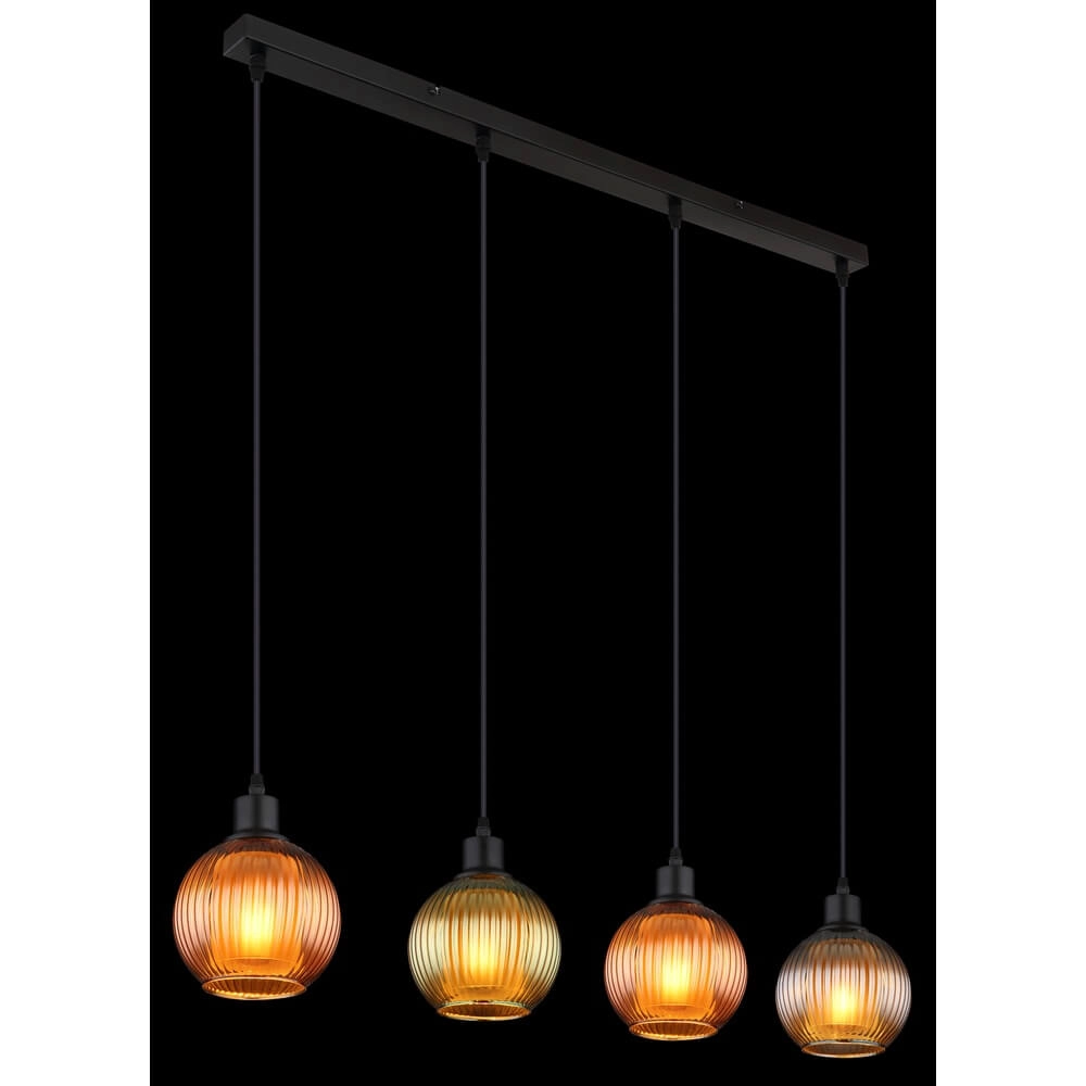 Pendelleuchte Zumba Farbiges Glas 4-flammig Globo 9007371452828