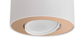 Weißer Aufbaustrahler Set golden Lyora 5903139889698