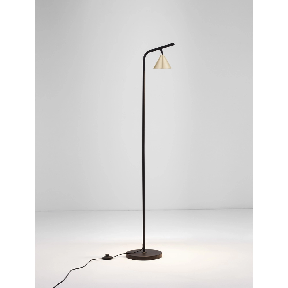 Stehlampe Conico schwarz mit gold Lyora 5212017475473