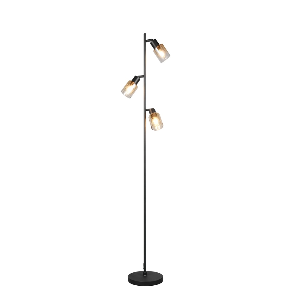 Stehlampe Cadiz 3-flammiges Braunglas Trio 4017807653472