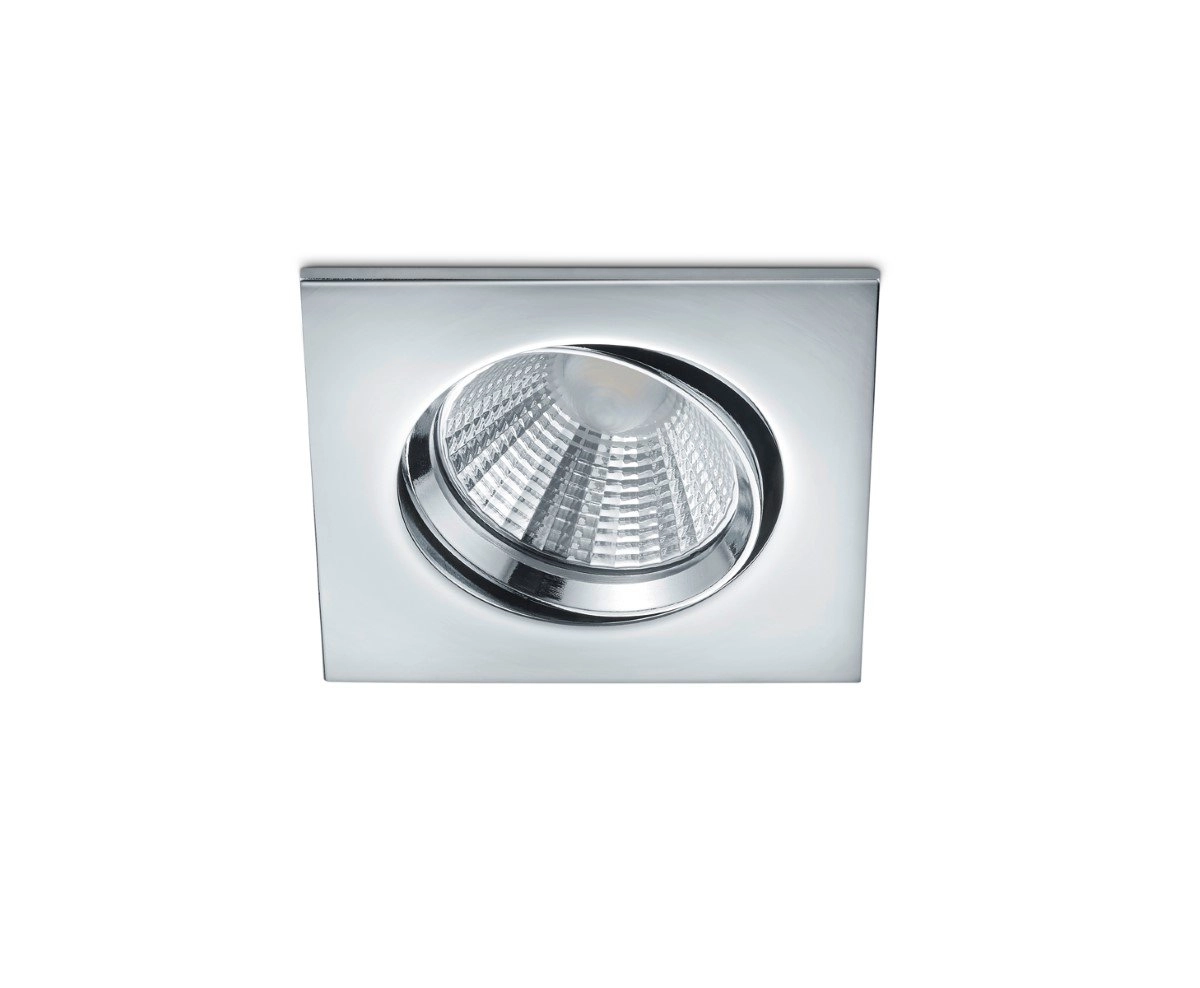 LED Einbaustrahler Pamir Square 5,5 W - 3000k - 8,5 cm Chromium Trio 4017807376630