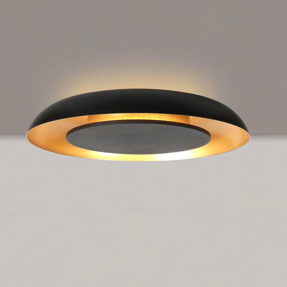 Deckenleuchte Golden Veil schwarz Ø 40cm Steinhauer 8712746180299