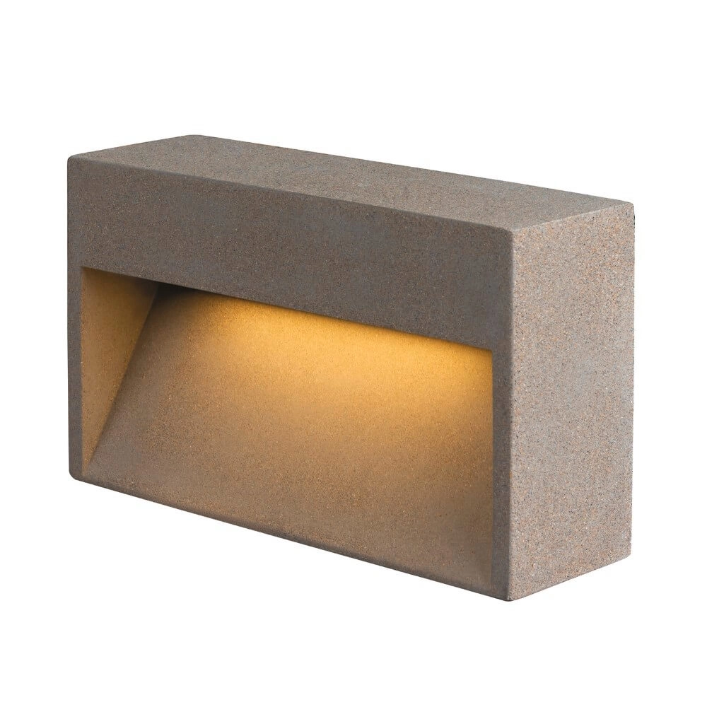 LED-Wandleuchte Concreto L aus Beton