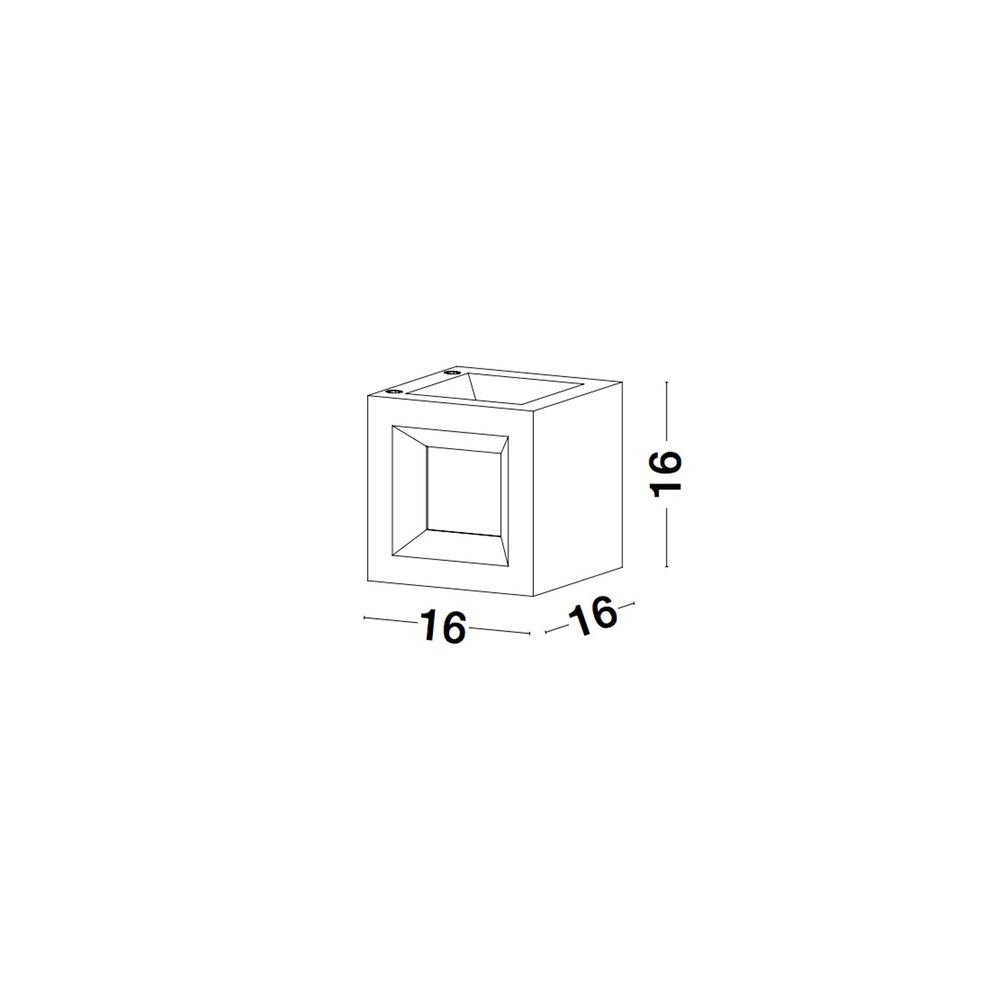 Quadratische Wandleuchte Castro schwarz Lyora 5212017426925