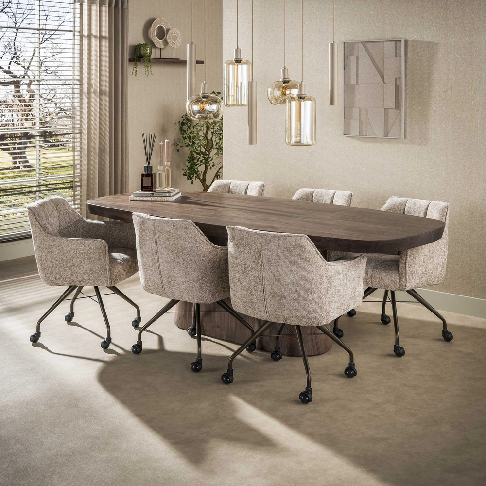 Esstisch-Pendellampe Serene 7-Lichter - Sand Lyora 8716803510920