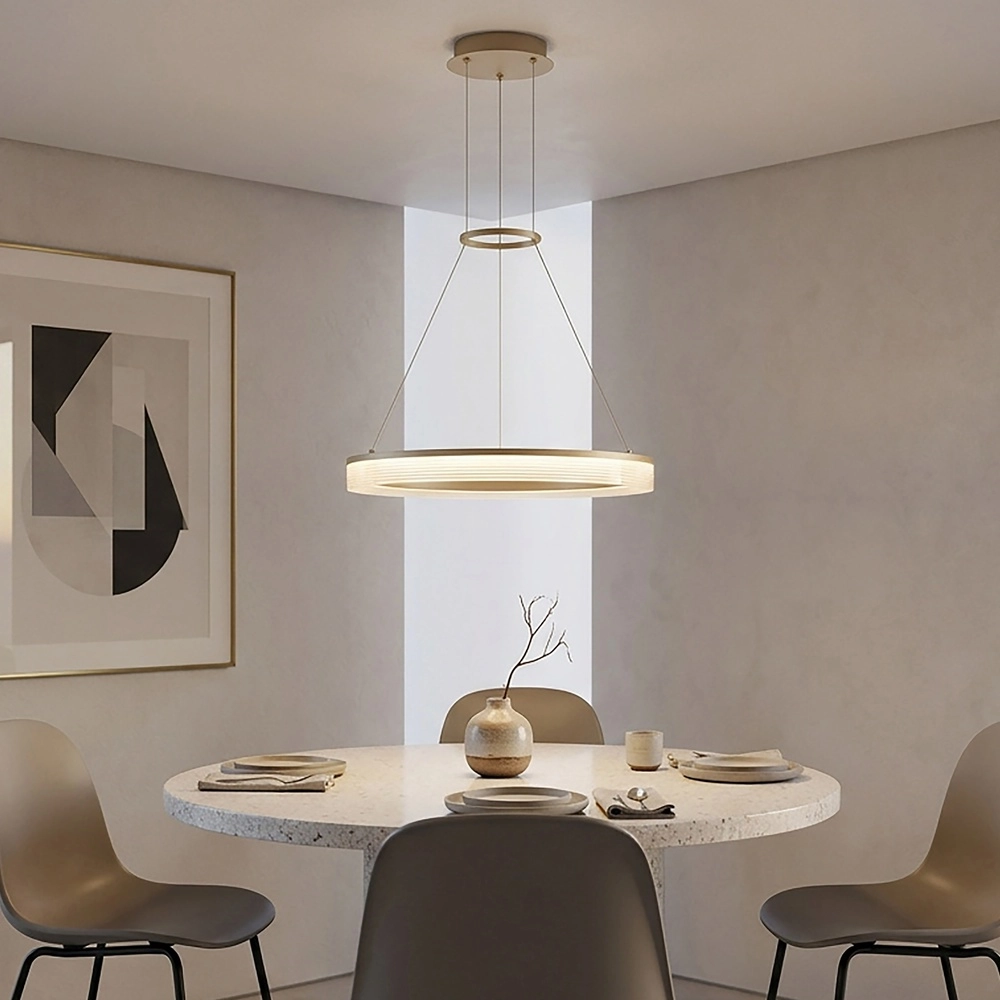 Design-Pendellampe Lumen Rings sandbraun Ø 45 cm Searchlight 5,05342E+12
